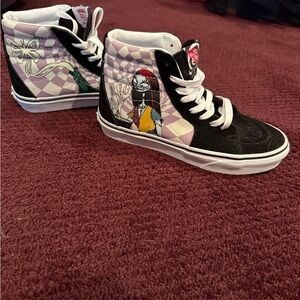 Vans High-Top Sneakers with Sally from nightmare before Christmas